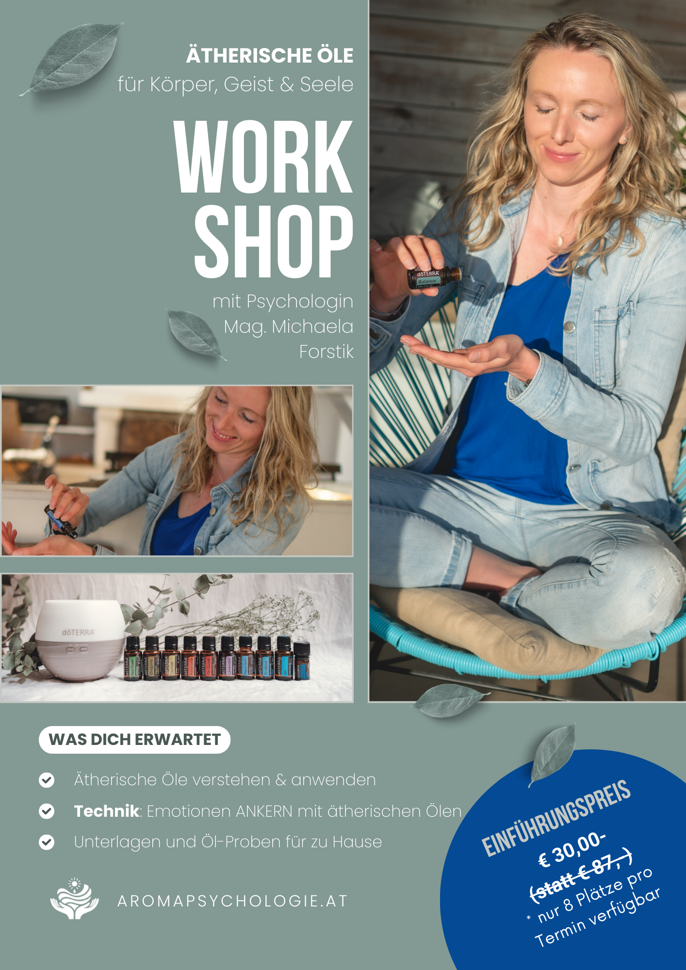 Flyer Workshop ätherische Öle Psychologie